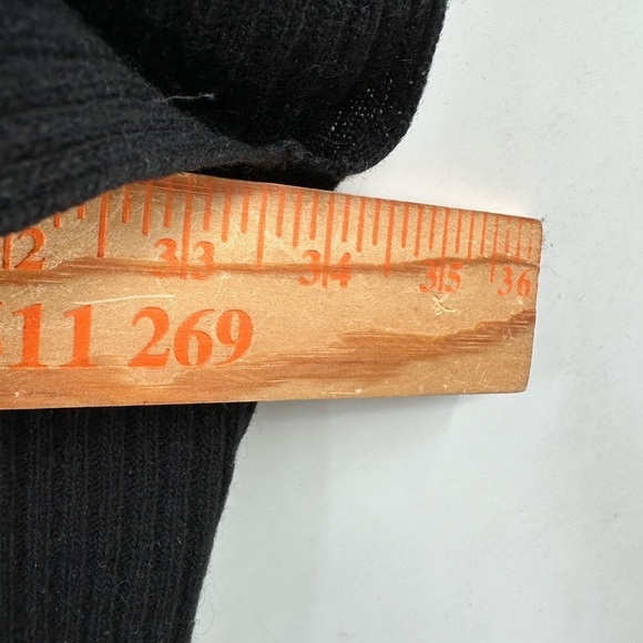 VINCE WOOL/CASHMERE BLACK shoulder zip oversized soft quiet luxury sweater XS - Picture 10 of 11